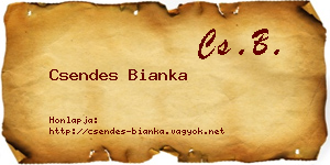 Csendes Bianka névjegykártya